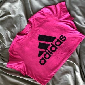 Pink original adidas tee